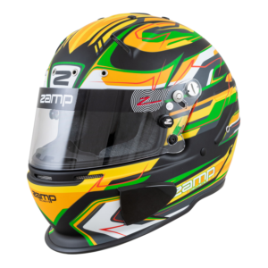 Zamp RZ-70E Switch SNELL SA2020/FIA8859-2015 Helmet Z20 Series Shield  Matte Grn/Blk/ Graphic Medium