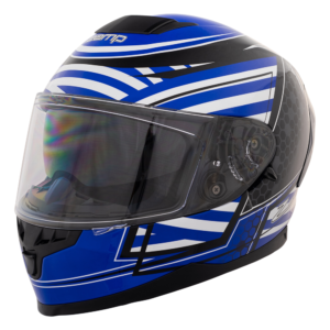 Zamp FR-4 ECE22.05 / DOT Helmet Gloss Blue Graphic Large