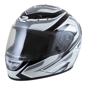 Zamp FS-10 SNELL M2025D /  DOT Z19 Series Shield   Silver/Black Matte Large