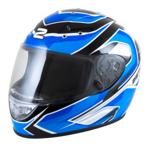 Zamp FS-10 SNELL M2025D /  DOT Z19 Series Shield   Blue/Silver Graphic Large