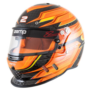 Zamp RZ-67D SNELL SA2025 Carbon Flo Org/Ylw 2X-Large Z-20 Anti-Fog Clear Shield Color Match Series 28 Interior