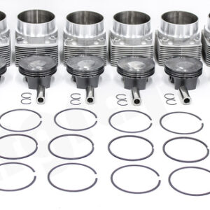 mahle motorsport ps102 019 piston/cylinder kit set – porsche 993 turbo 3.6l to 3.8l