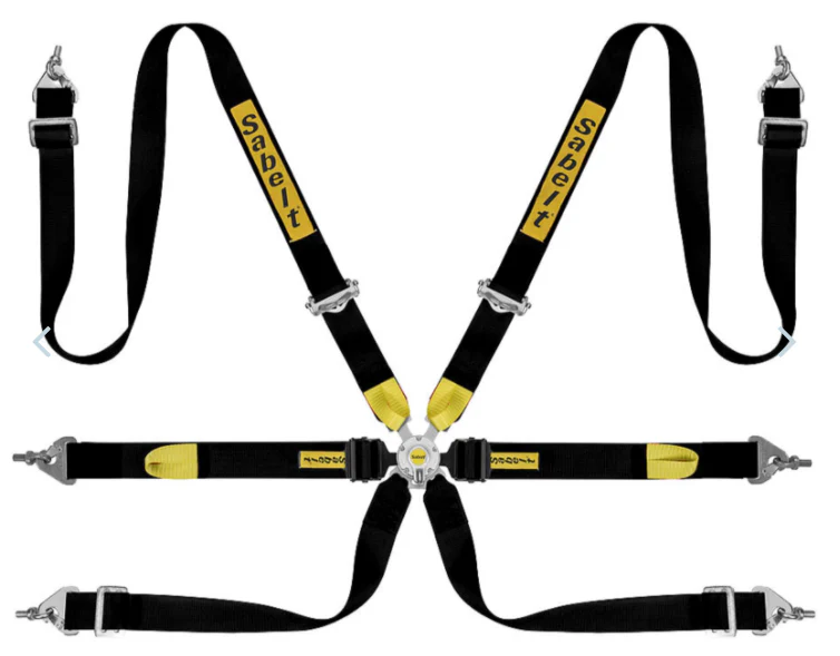 sabelt silver series enduro 6 point racing harness
